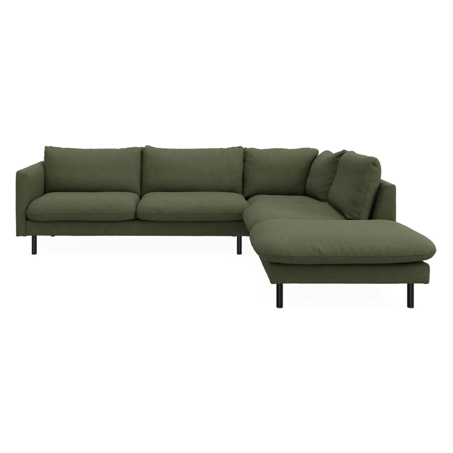 Bjorn højrevendt sofa med pufafslutning