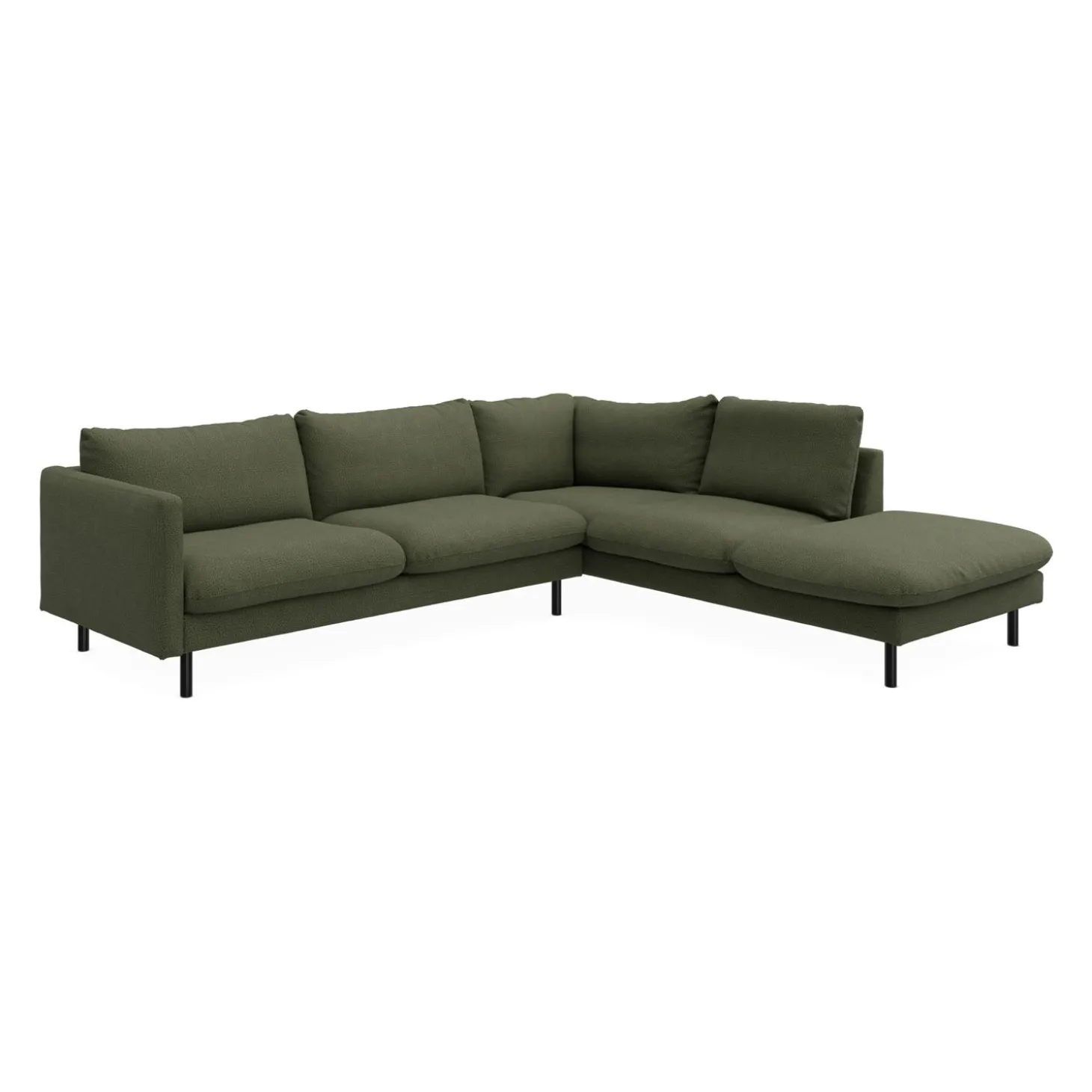 Bjorn højrevendt sofa med pufafslutning