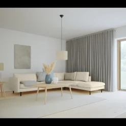 Bjorn højrevendt sofa med pufafslutning