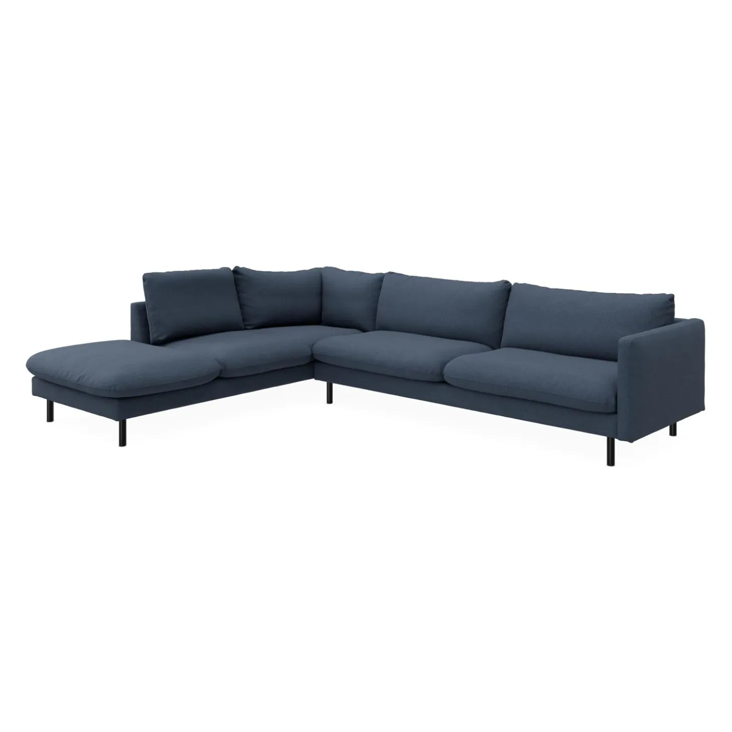 Bjorn venstrevendt sofa med pufafslutning