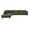 Bjorn venstrevendt sofa med pufafslutning