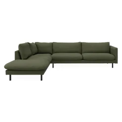 Bjorn venstrevendt sofa med pufafslutning