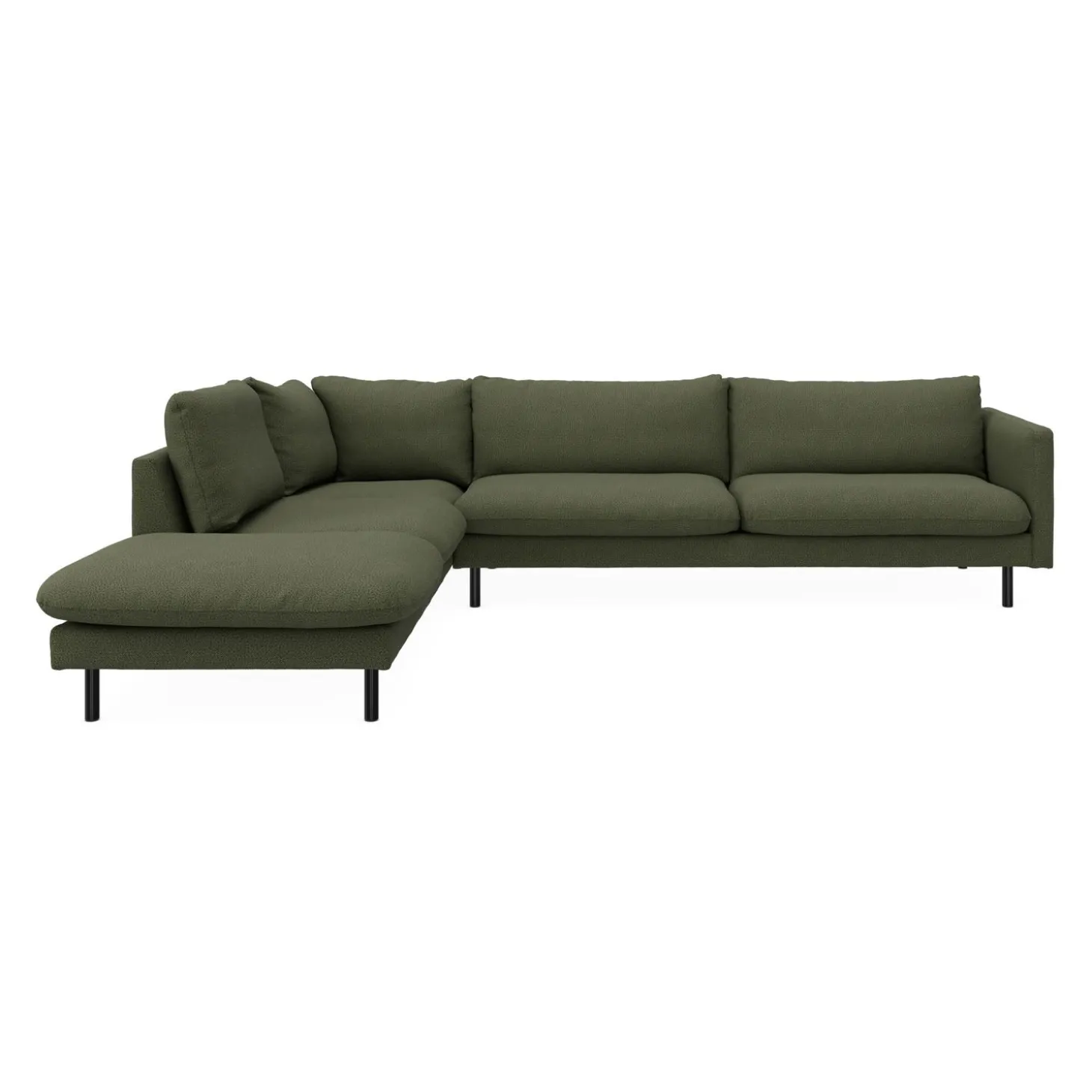 Bjorn venstrevendt sofa med pufafslutning