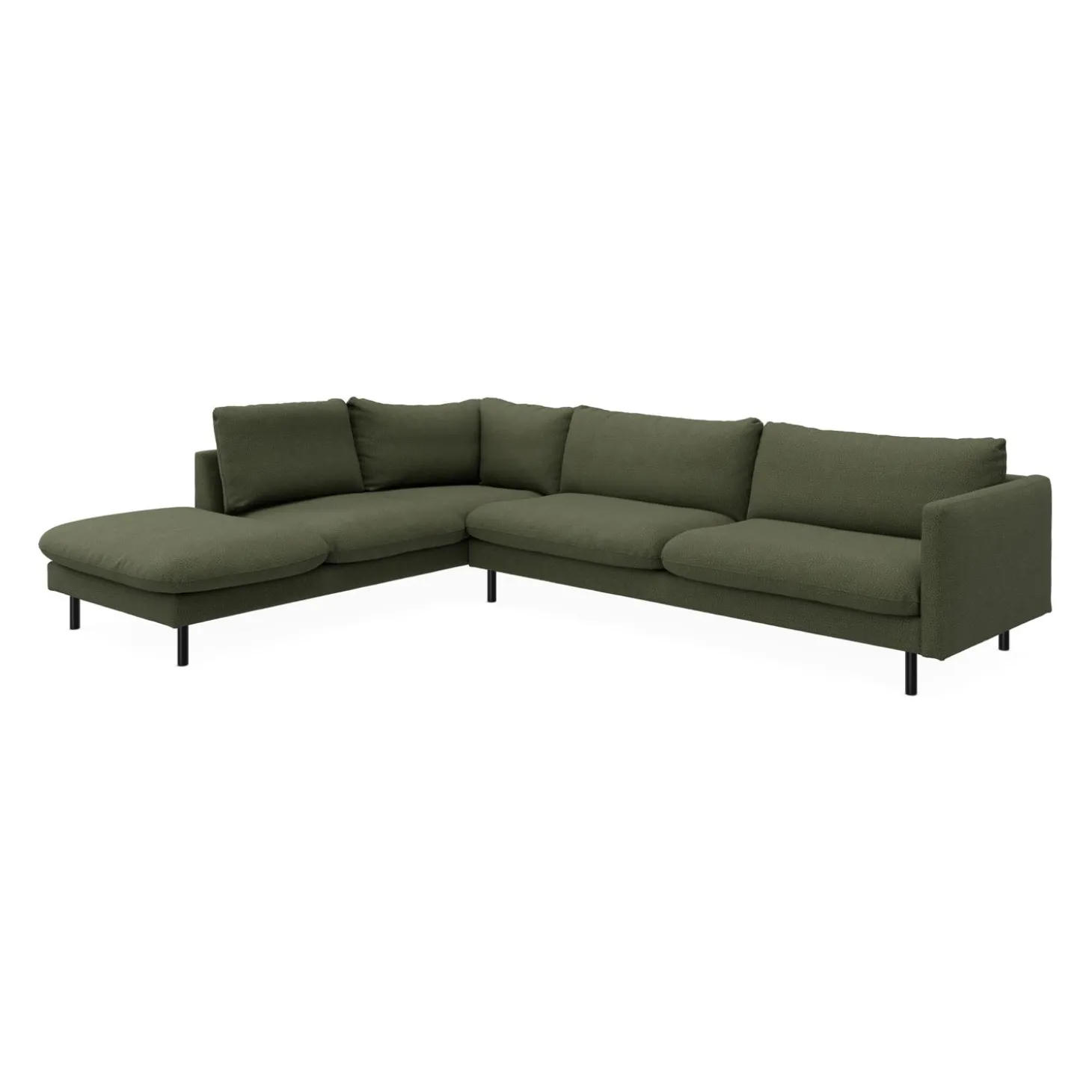 Bjorn venstrevendt sofa med pufafslutning