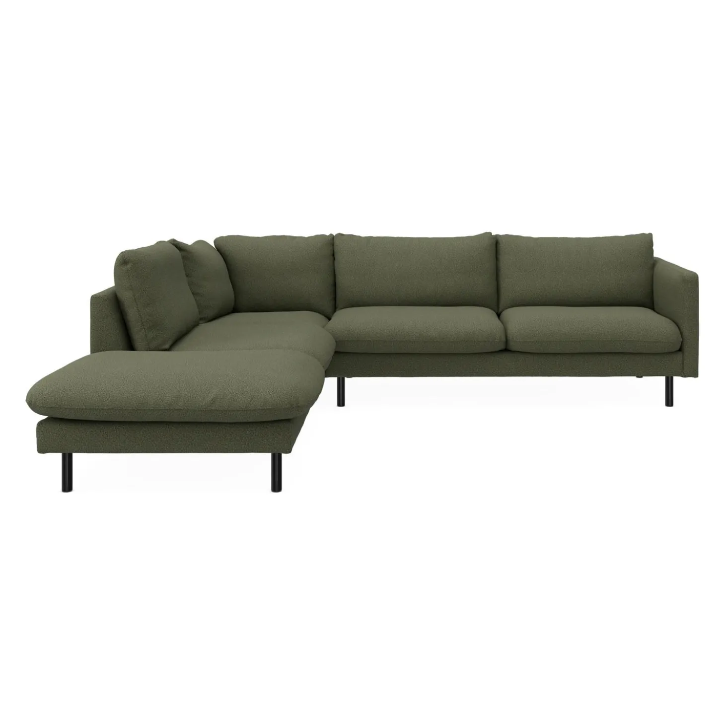 Bjorn venstrevendt sofa med pufafslutning