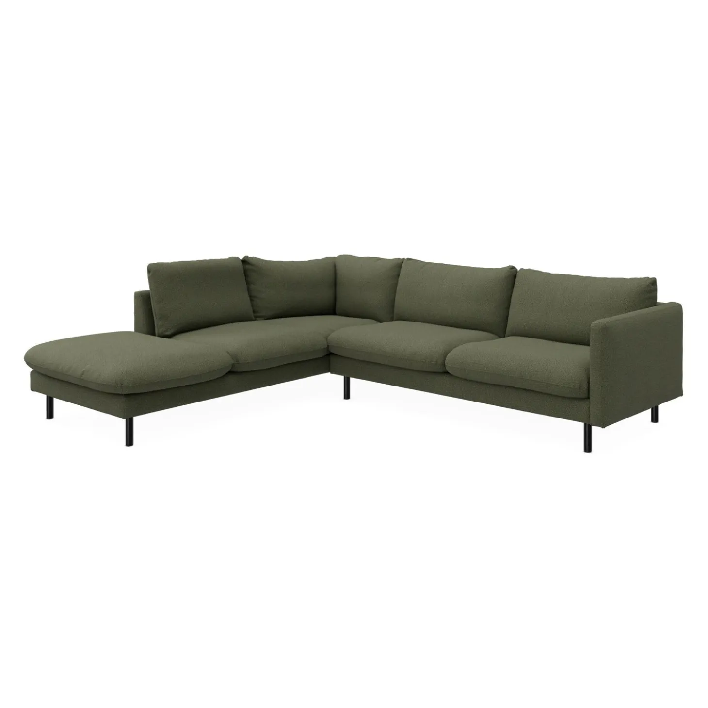 Bjorn venstrevendt sofa med pufafslutning