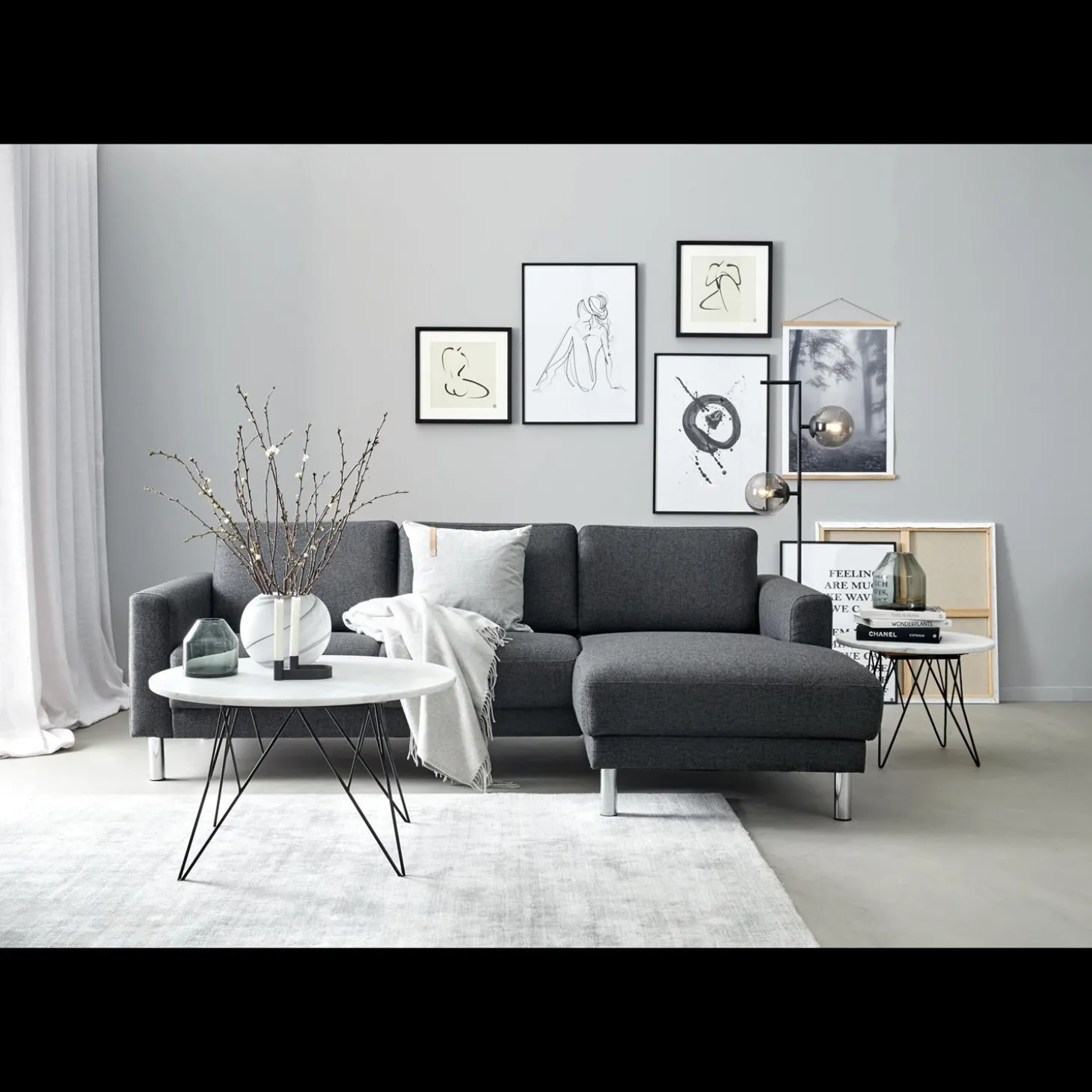Cleveland højrevendt sofa med chaiselong