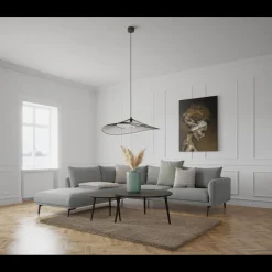 Hallsberg venstrevendt sofa med pufafslutning