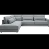 Halmstad venstrevendt hjørnesofa med pufafslutning