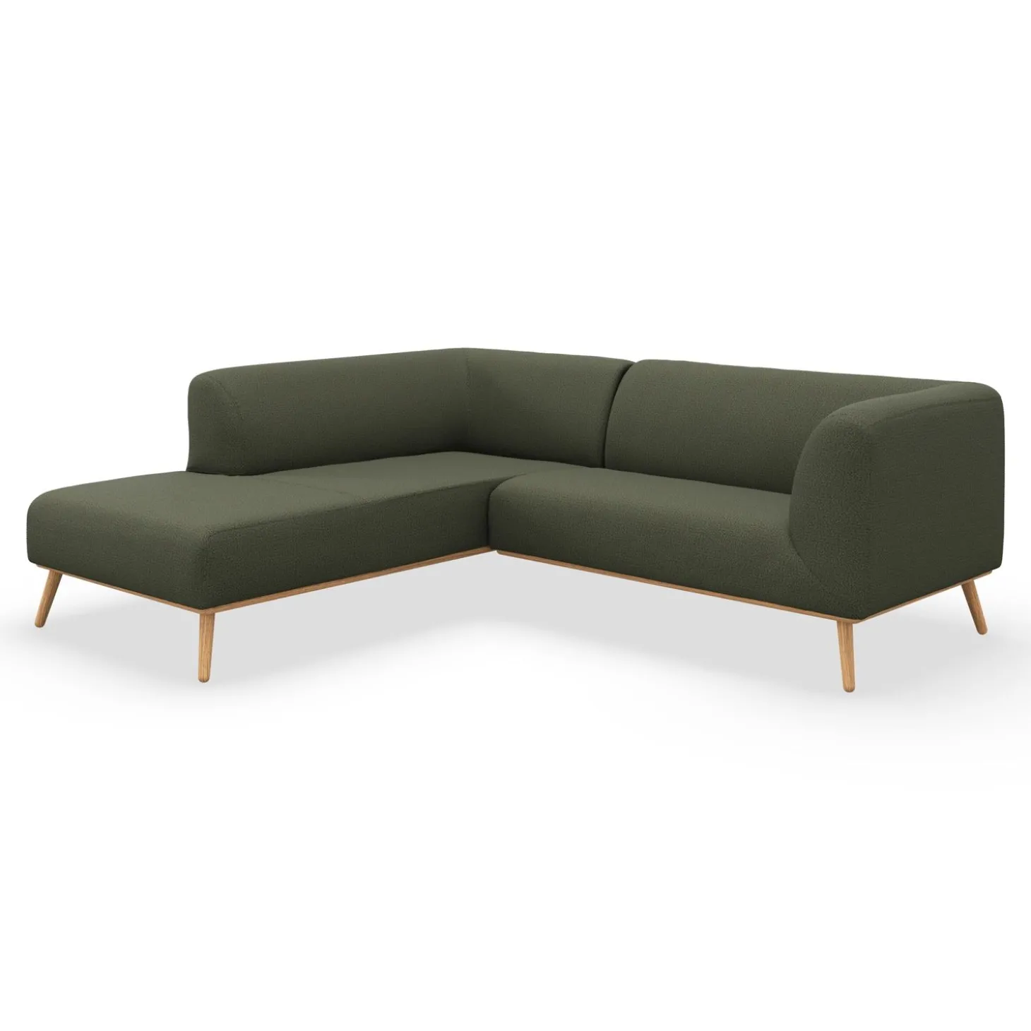 Land venstrevendt hjørnesofa med pufafslutning