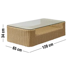 Luan Loungebord 120 x 65 x 34 cm