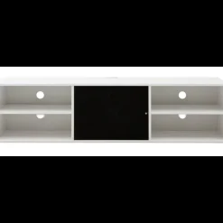 Mistral AV TV-møbel med 3 hylder og 1 låge hvid/sort