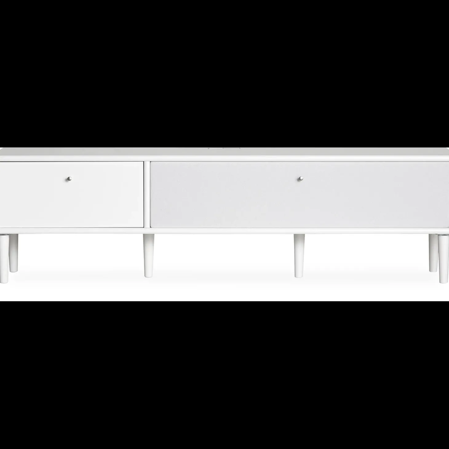 Mistral AV TV-møbel med 1 skuffe, 1 låge + ben hvid