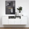 Mistral Classic Reol med 2 låger + 2 mindre låger hvid