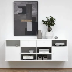 Mistral Classic Reol med 2 skuffer og 2 låger hvid