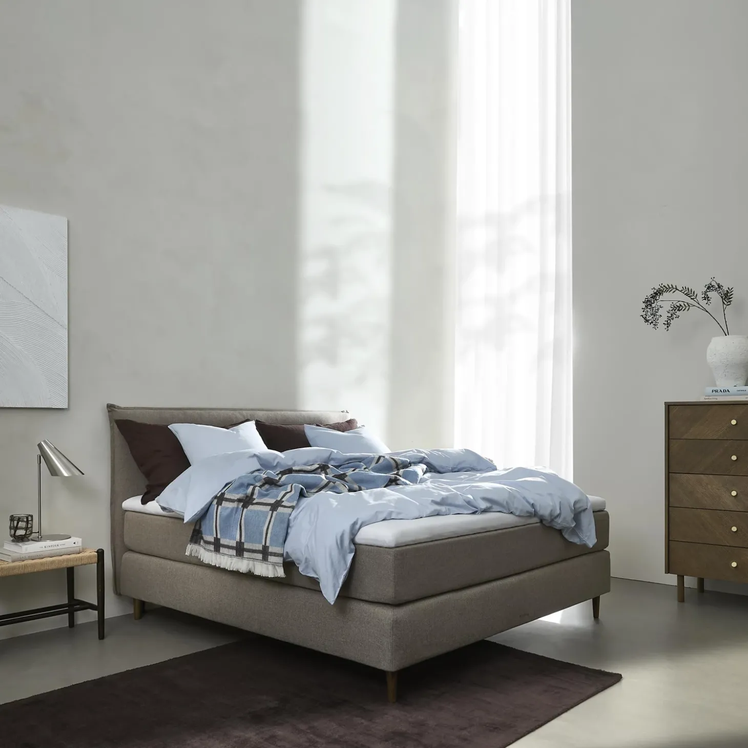 Nocturne Elegant inkl. topmadras, 180 x 200 cm kontinentalseng