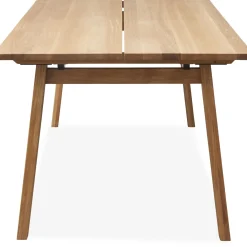 Real Spisebord 200 x 95 x 75 cm, plade + ben i lyst træ