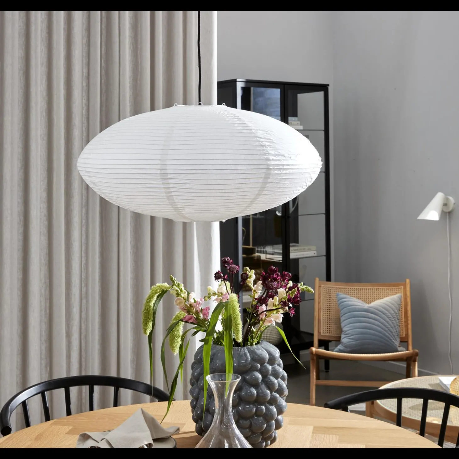 Riisi oval Lampeskærm 27 x 60 cm