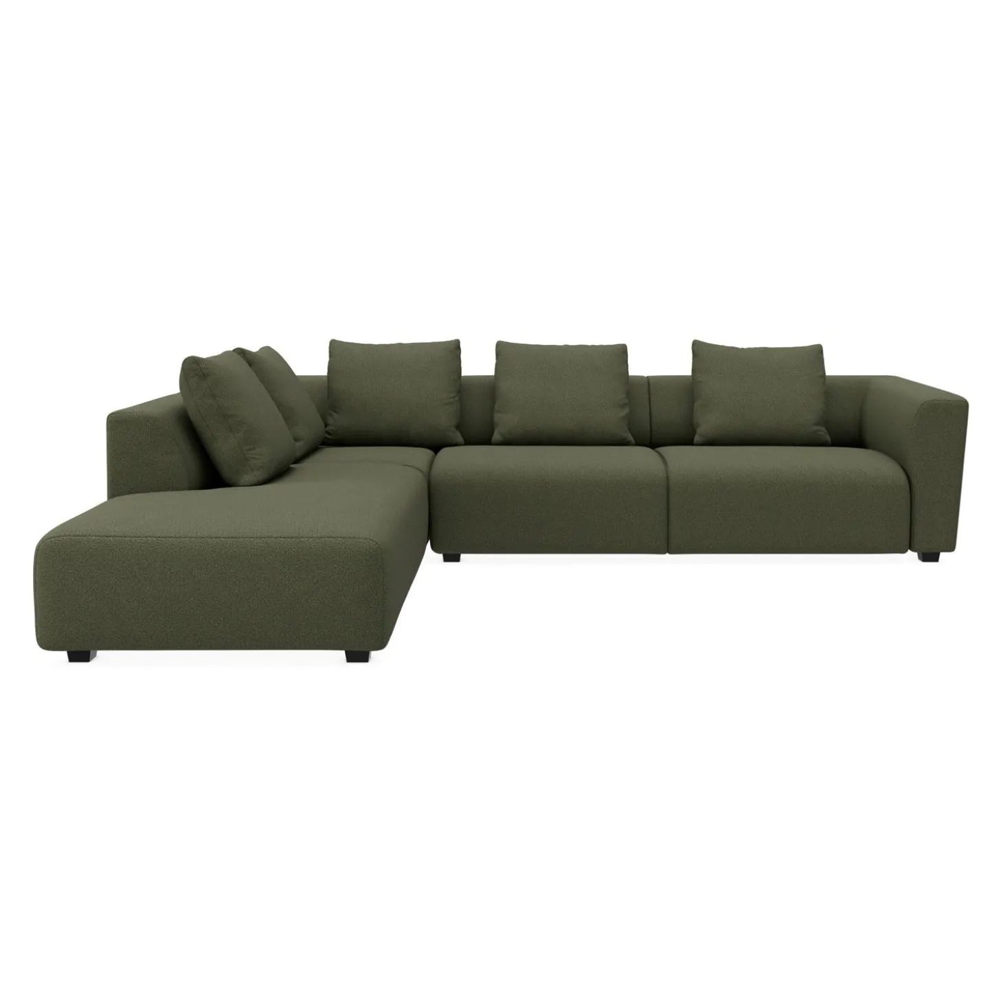 Solaro venstrevendt hjørnesofa med pufafslutning