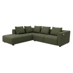 Solaro venstrevendt hjørnesofa med pufafslutning