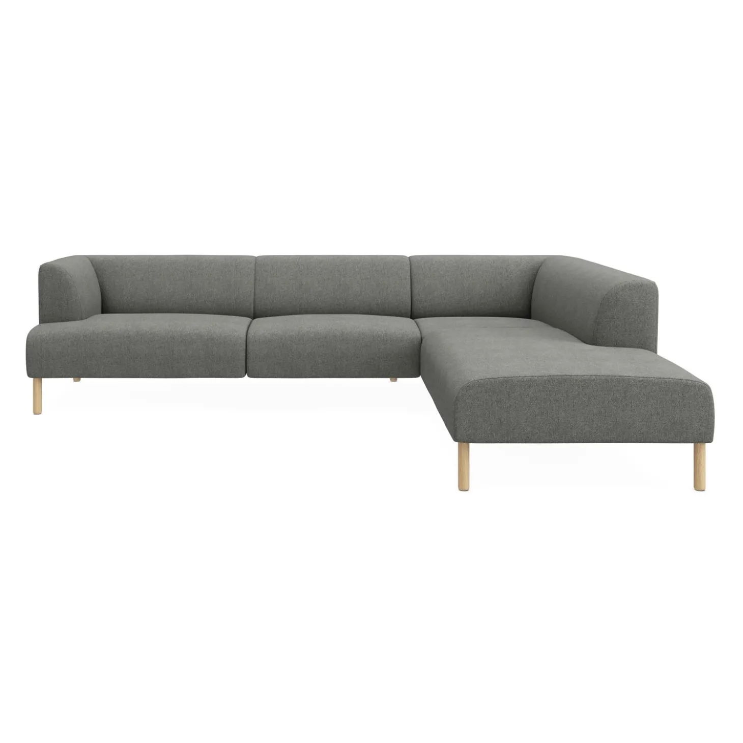 Teron højrevendt sofa med pufafslutning