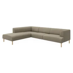 Teron venstrevendt sofa med pufafslutning