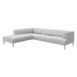 Teron venstrevendt sofa med pufafslutning