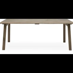 True Spisebord 240 x 95 x 75 cm, plade + ben i mørkt træ