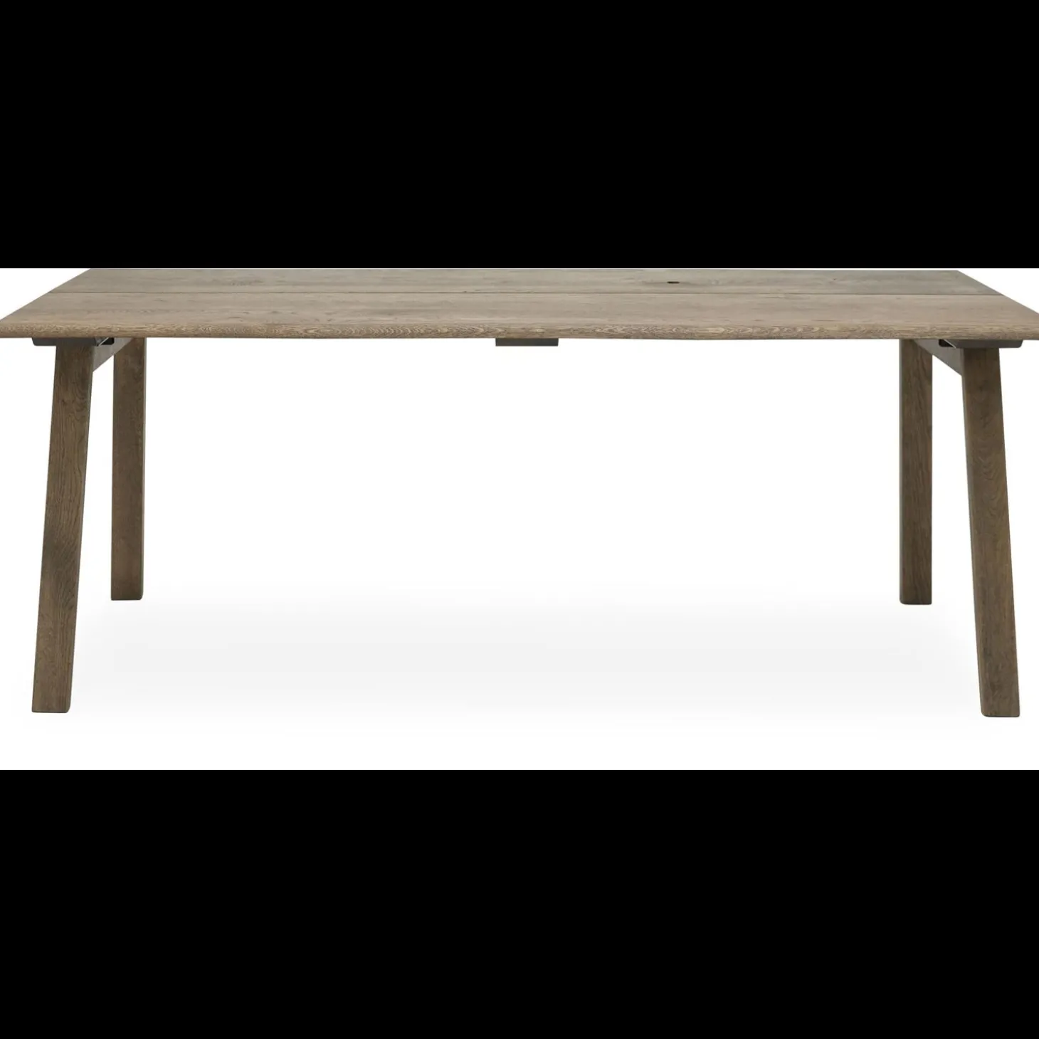 True Spisebord 240 x 95 x 75 cm, plade + ben i mørkt træ