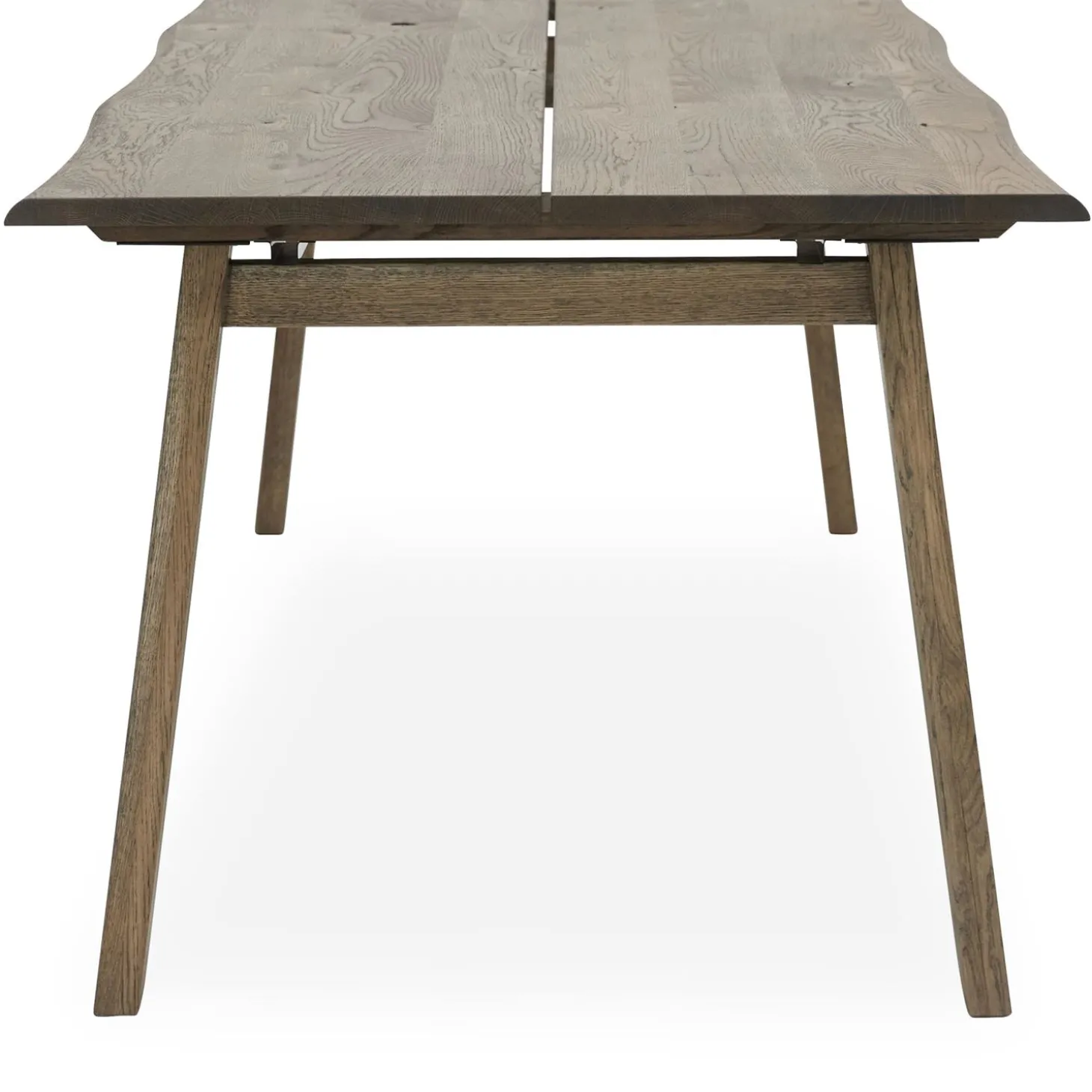 True Spisebord 240 x 95 x 75 cm, plade + ben i mørkt træ
