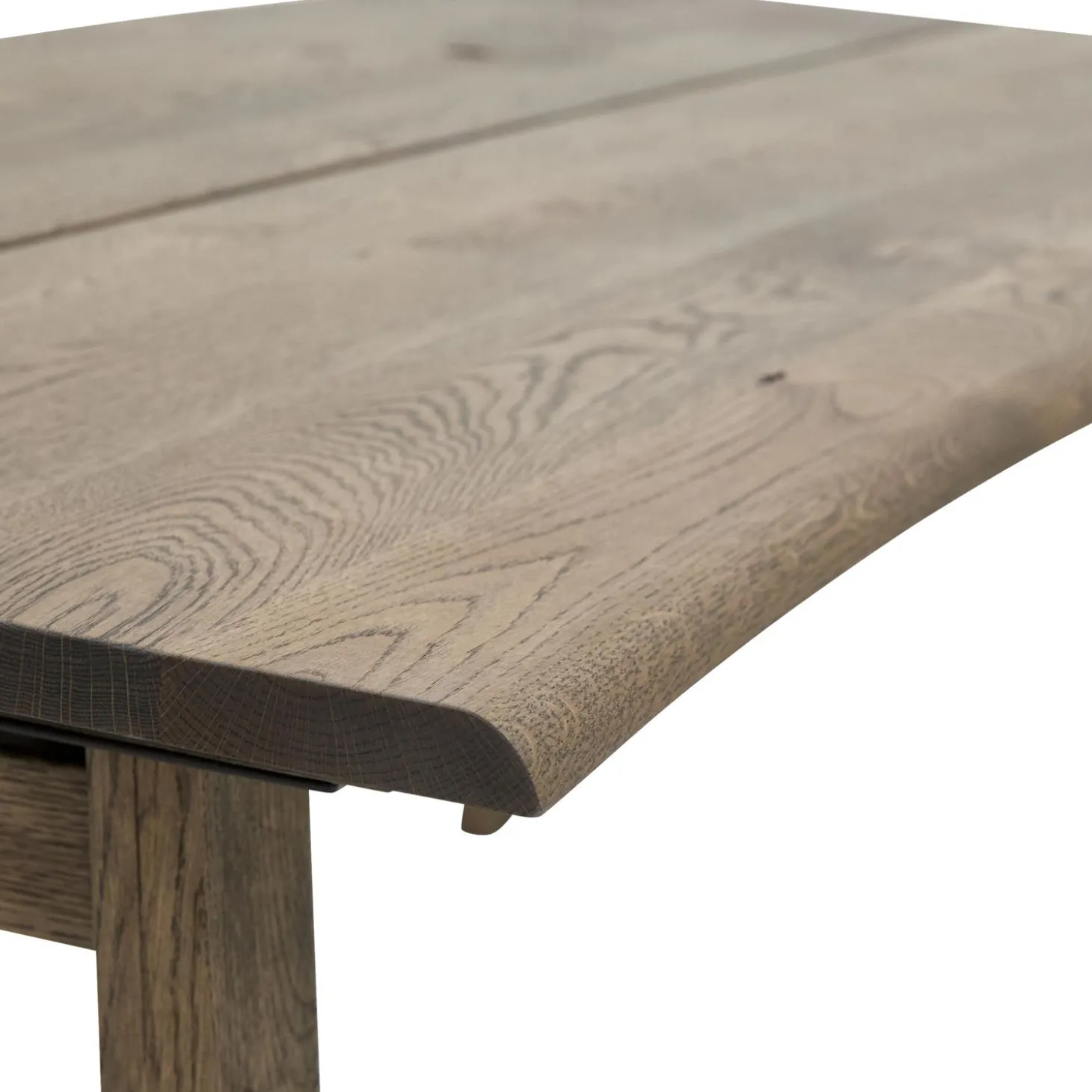 True Spisebord 240 x 95 x 75 cm, plade + ben i mørkt træ