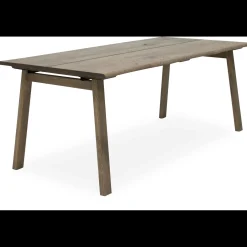 True Spisebord 200 x 95 x 75 cm, plade + ben i mørkt træ