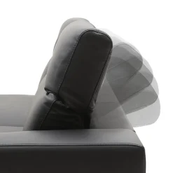 Volanti venstrevendt sofa med pufafslutning