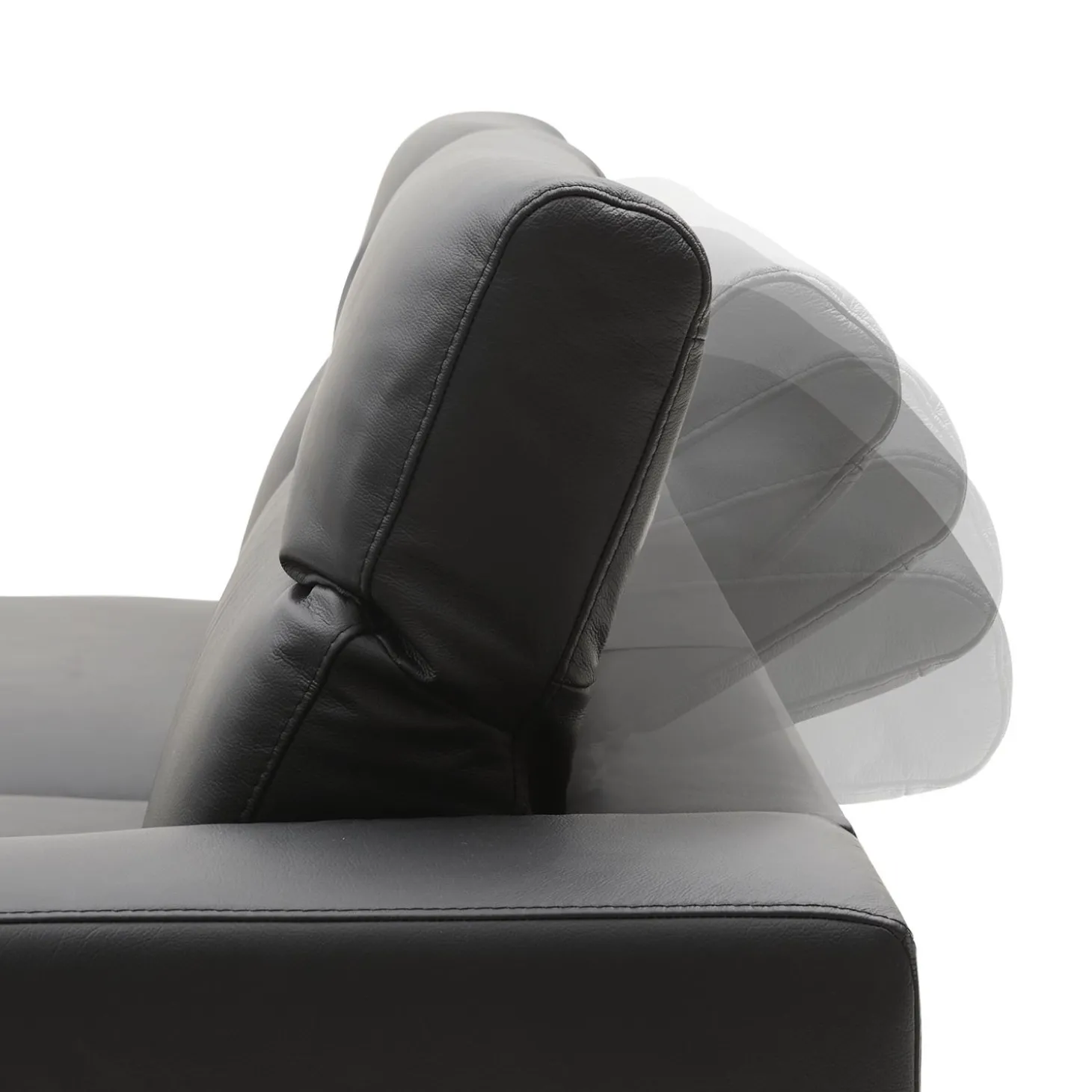Volanti venstrevendt sofa med pufafslutning